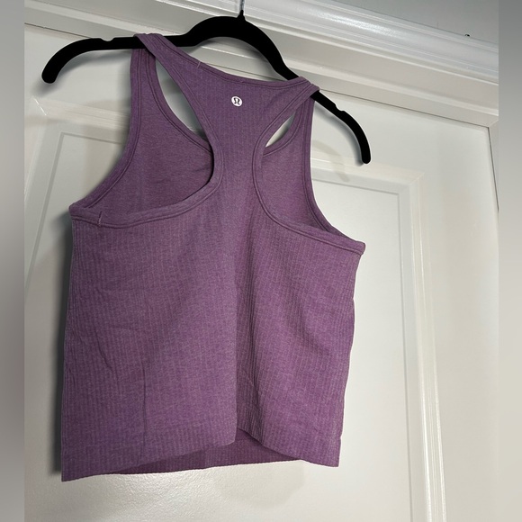 Lululemon Athletica Ebb to Street Racerback Cropped Tank Top-Wisteria Purple - Picture 4 of 4